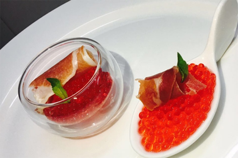 分子魚子配帕尼火腿